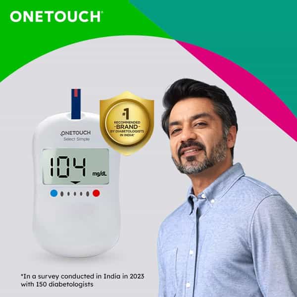 Onetouch Select Test Strips | Pack Of 50 Strips |For Use With Onetouch Select Simple Glucometer