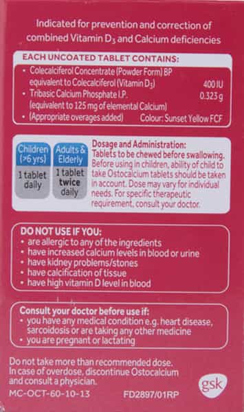 Ostocalcium Bottle Of 60 Tablets
