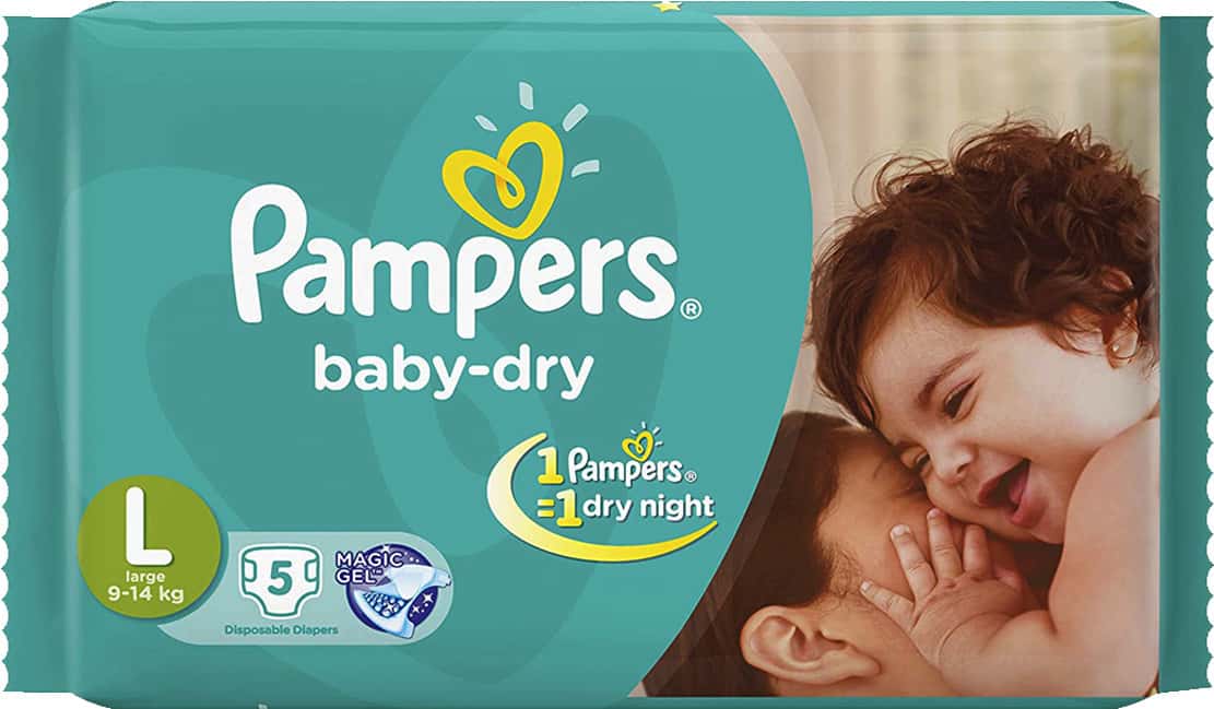 Pampers Baby Diaper Large 5`s