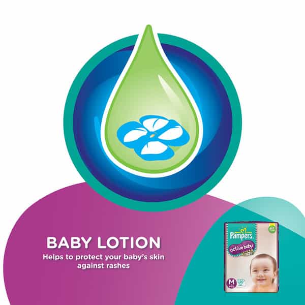 Pampers Active Baby Diaper Size M Packet Of 20