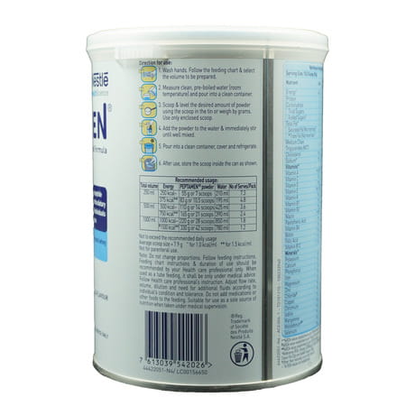 Nestle Peptamen Vanilla Nutrition Drink Tin Of 400 G