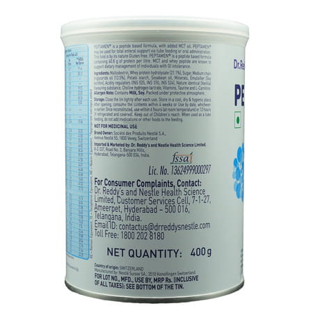 Nestle Peptamen Vanilla Nutrition Drink Tin Of 400 G