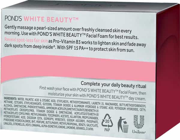 Pond's White Beauty Fairness Cream Spf 15 Jar Of 50 G