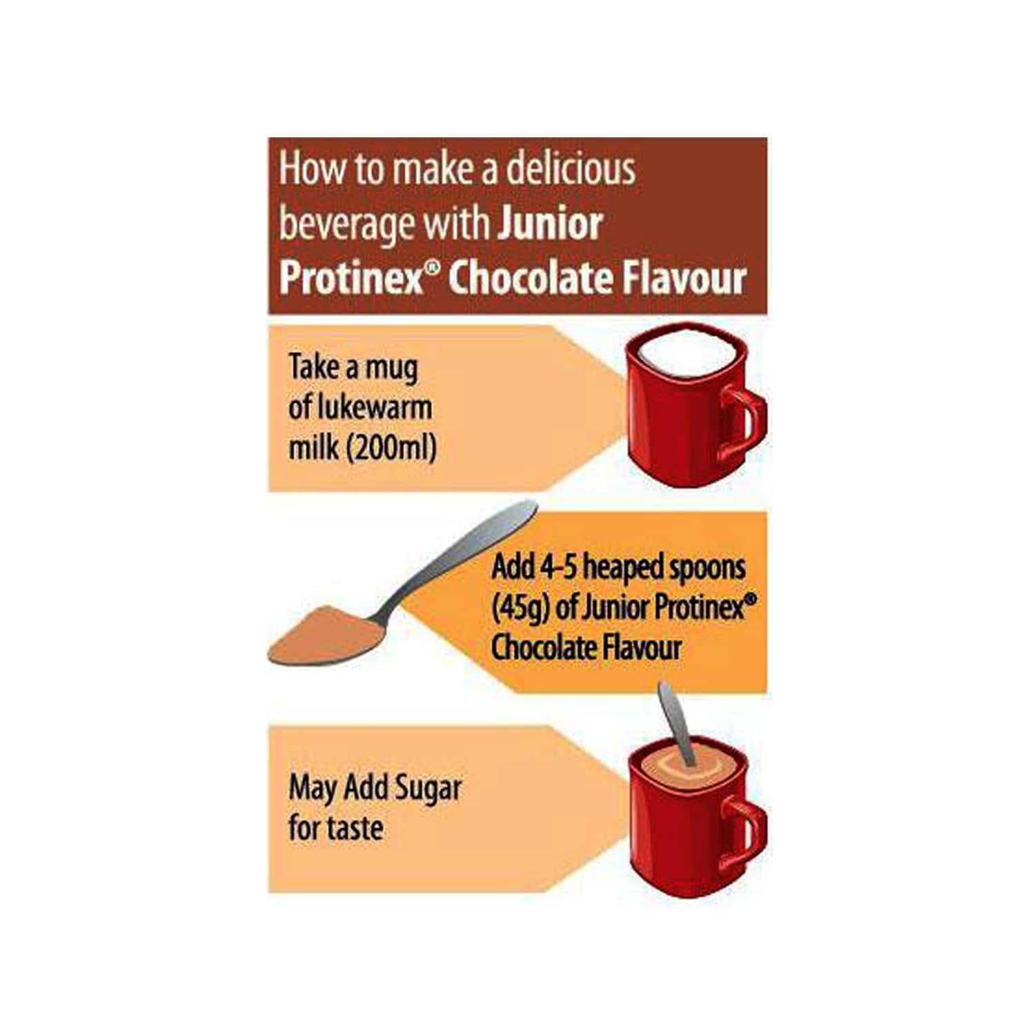 Buy PROTINEX JUNIOR CHOCOLATE CHILD NUTRITION DRINK TIN OF 400 G Online