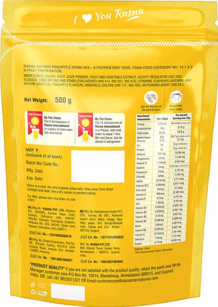 Rasna Inter Mango 500Gm