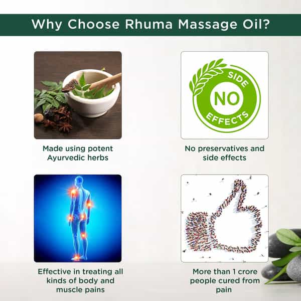 Vansaar Rhuma Oil : Pain Relief Oil| Gives Long Lasting Pain Relief In Joints & Muscles - 100Ml