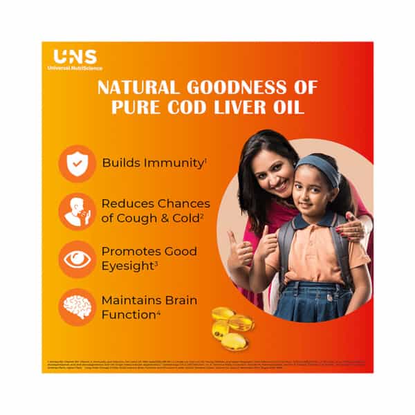 Seacod Cod Liver Oil 300Mg With Omega 3 | Vitamin A & D For Kids & Adults | 500 Softgels