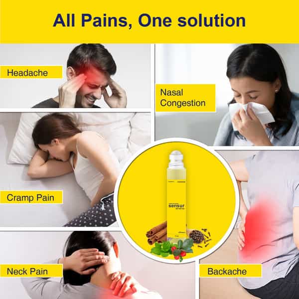 Sensur Ayurvedic Fast Pain Relief Oil Roll On 10 Ml