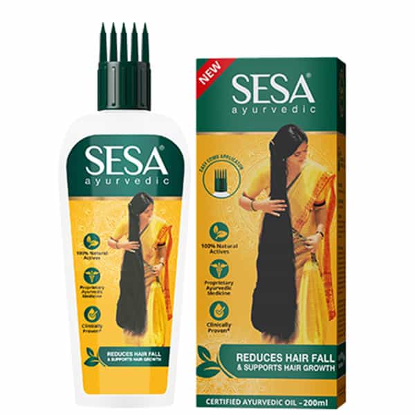 Sesa Ayurvedic Oil For Hair Growth & Hair Fall Control With Bhringraj & 17Herbs-200 Ml