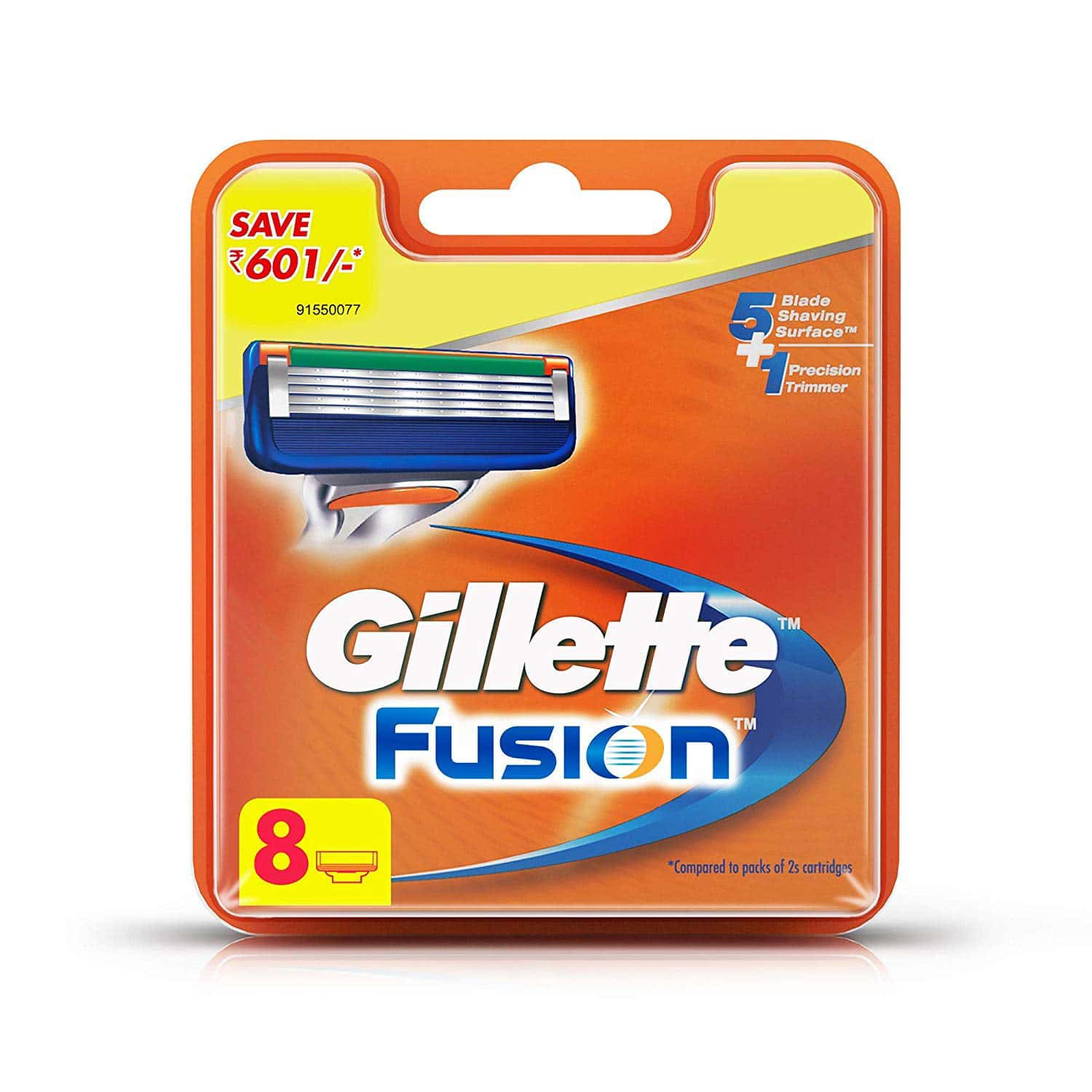 Buy Gillette Fusion Manual Shaving Razor Blades Packet Of 8 (Cartridge