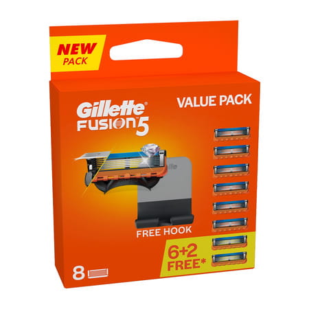 Gillette Fusion Manual Shaving  Razor Blades  Packet Of 8 (Cartridge)
