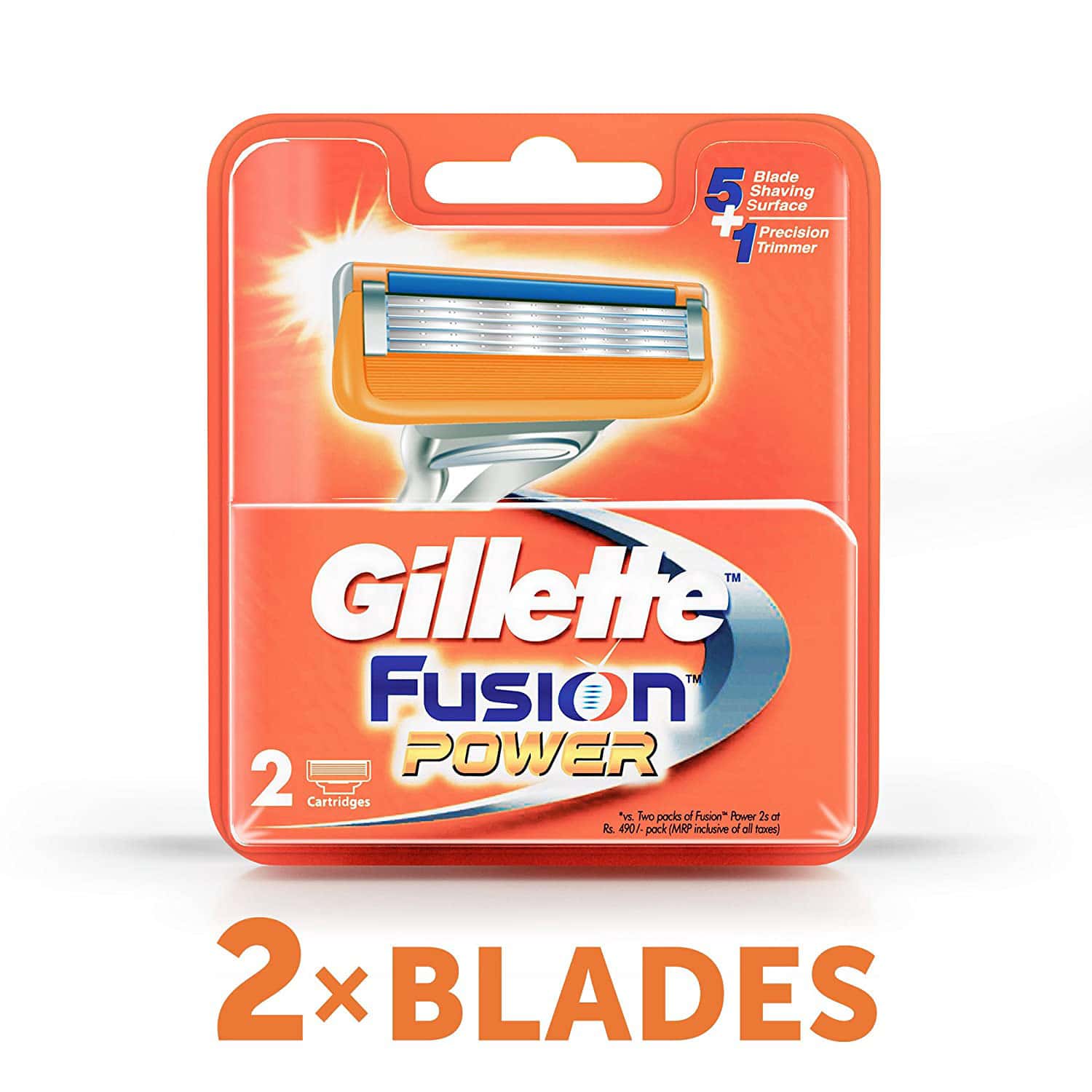 Buy Gillette Fusion Power Shaving Razor Blades Packet Of 2 (Cartridge