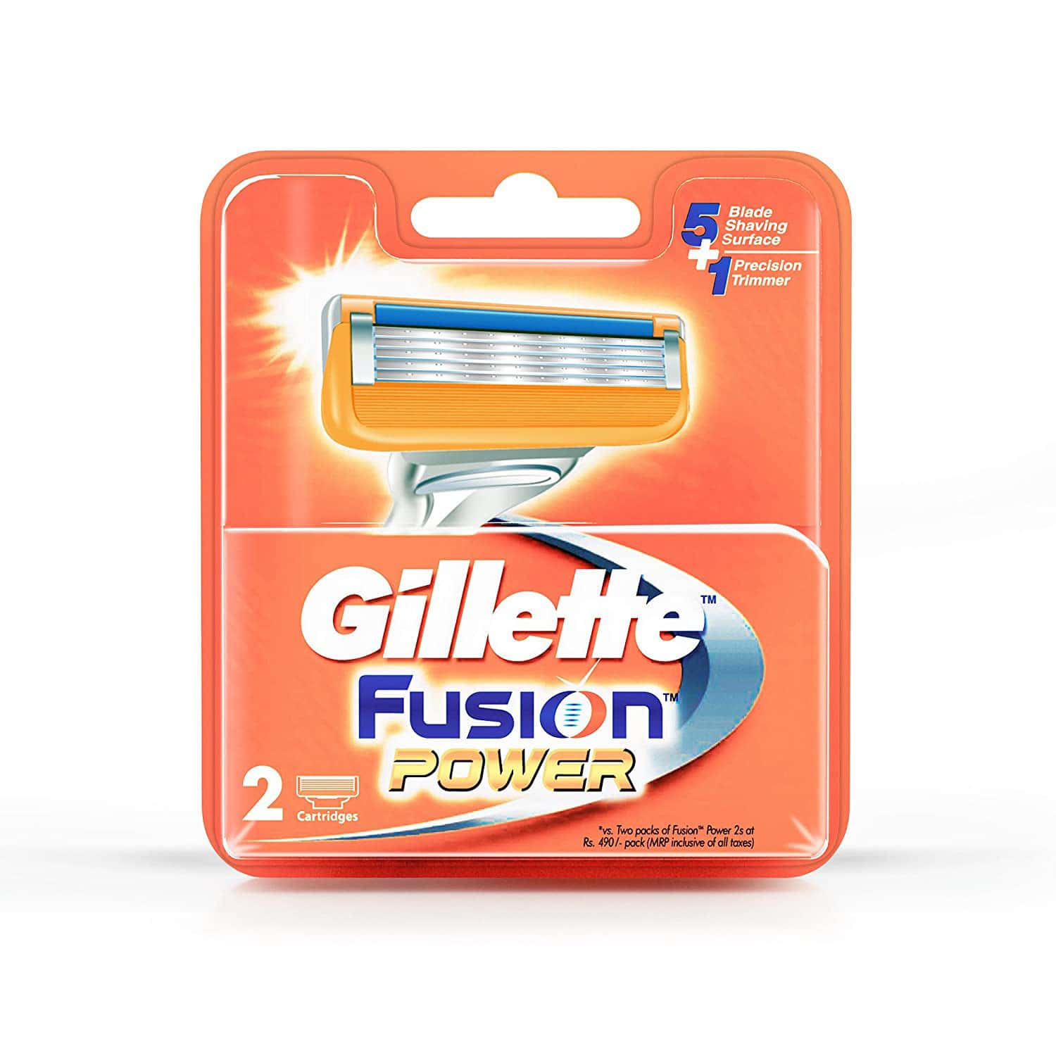 Buy Gillette Fusion Power Shaving Razor Blades Packet Of 2 (Cartridge