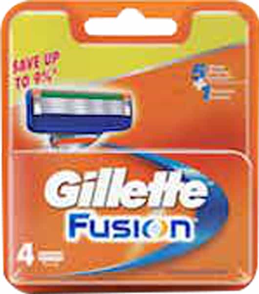 Gillette Fusion Manual Shaving Razor Blades (Cartridge) 4 Pieces