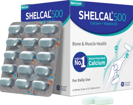 Shelcal 500mg Strip Of 15 Tablets