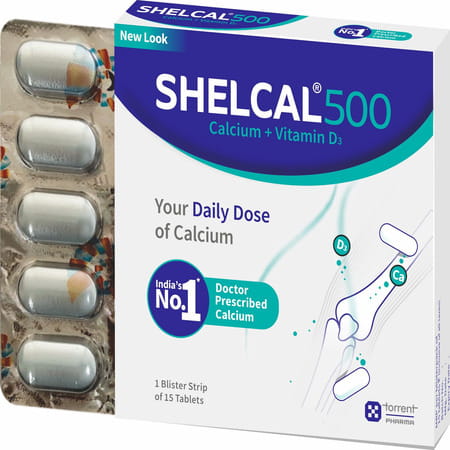 Shelcal 500mg Strip Of 15 Tablets