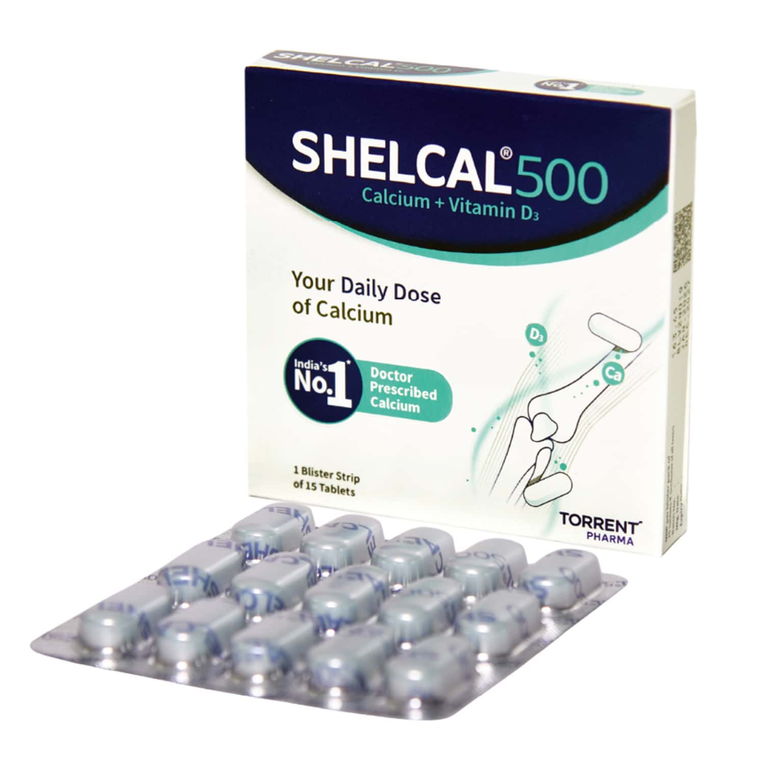 Shelcal 500mg Strip Of 15 Tablets