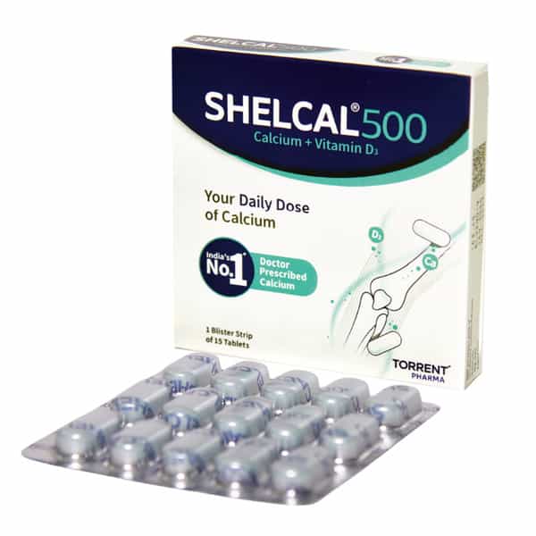 Shelcal 500Mg Strip Of 15 Tablets
