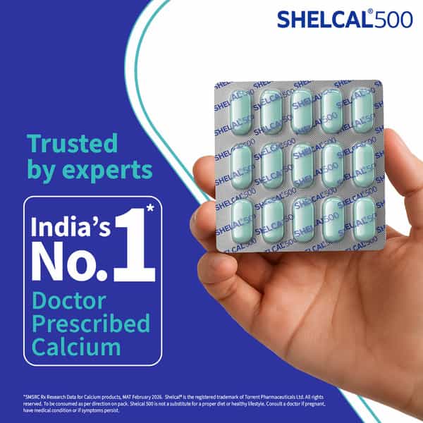 Shelcal 500Mg Strip Of 15 Tablets