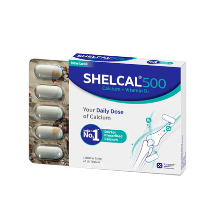 Shelcal 500mg Strip Of 15 Tablets