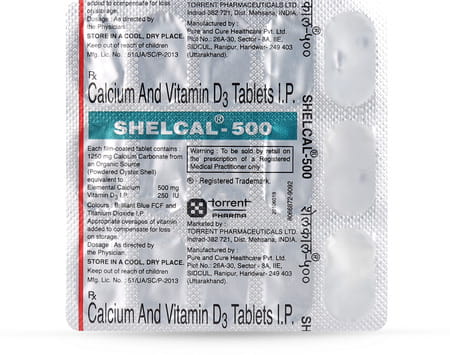 Shelcal 500mg Strip Of 15 Tablets