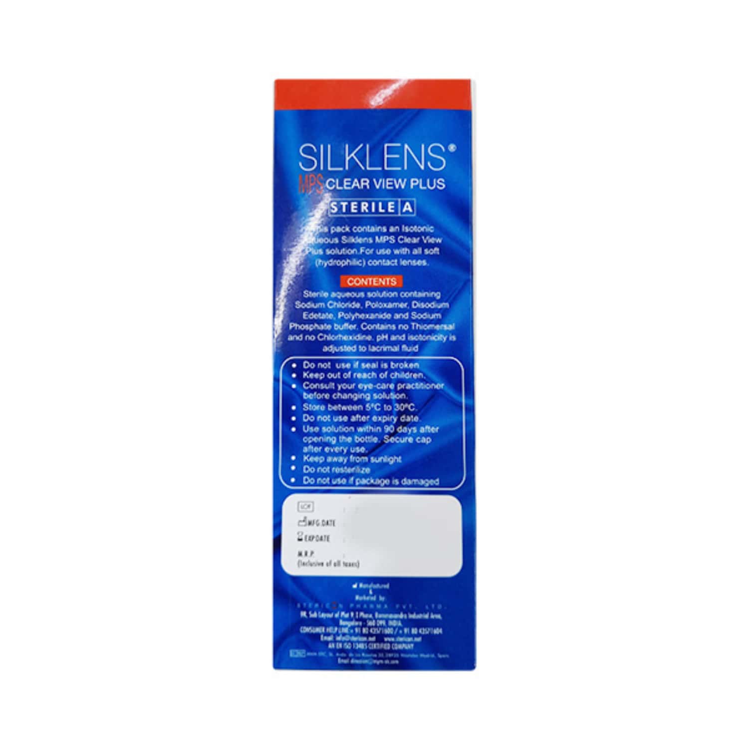 Buy SILKLENS MPS CLEAR VIEW PLUS MULTIPURPOSE SOLUTION FOR SOFT CONTACT