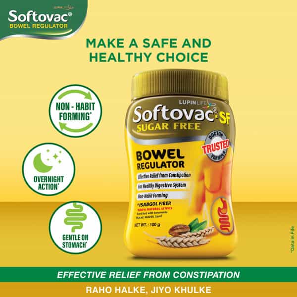 Softovac Sf Bowel Regulator For Constipation Powder 100 Gm