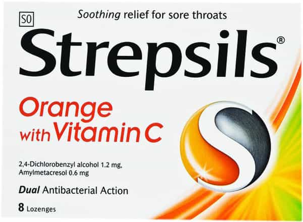 Strepsils Orange Lozenges Strip Of 8