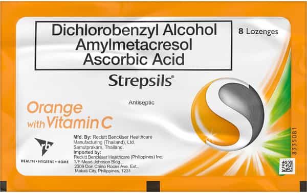 Strepsils Orange Lozenges Strip Of 8