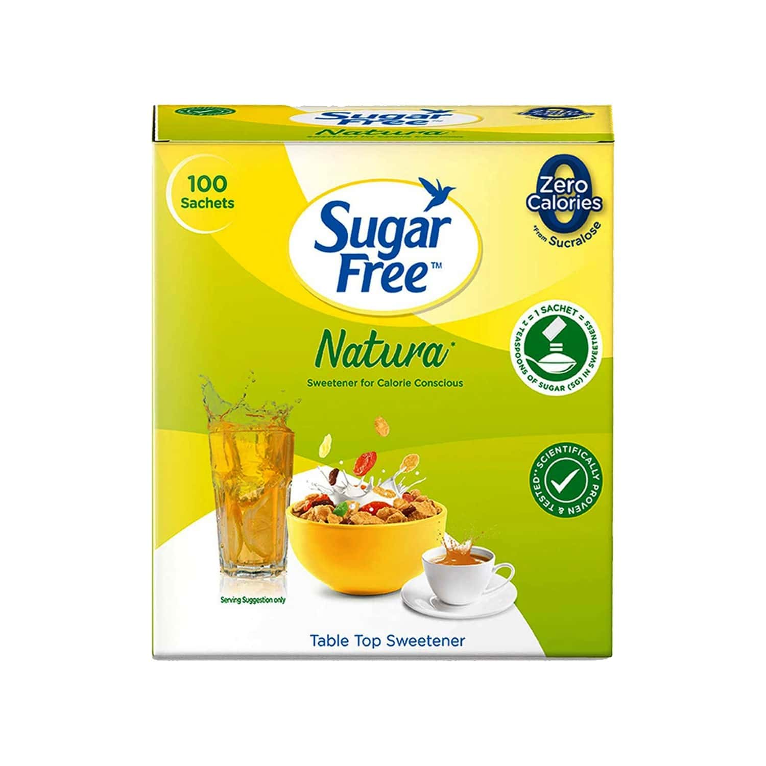 Buy Sugar Free Natura 100 Sachet Sweetener Sachets Box Of 100 'S Online