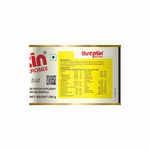 Threptin Micromix Vanilla Nutrition Powder Tin Of 200 G