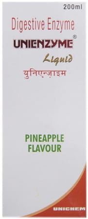 Unienzyme Pineapple Flavour Bottle Of 200ml Liquid