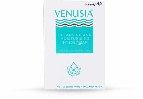Venusia Moisturizing Bathing Soap With Shea & Aloe Butter Hydrated & Supple Skin Ph Balanced 75G