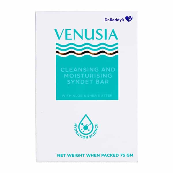 Venusia Moisturizing Bathing Soap With Shea & Aloe Butter Hydrated & Supple Skin Ph Balanced 75G
