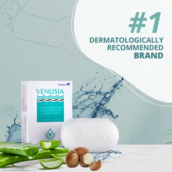 Venusia Moisturizing Bathing Soap With Shea & Aloe Butter Hydrated & Supple Skin Ph Balanced 75G