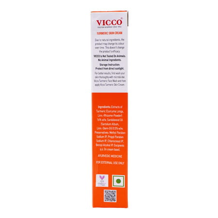 Vicco Turmeric Skin Cream With Sandalwood Oil 30gm
