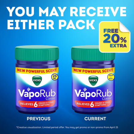 Vicks Vaporub 25ml Relief From Cold Cough Headache And Body Pain