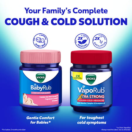 Vicks Vaporub 50ml Relief From Cold Cough Headache And Body Pain