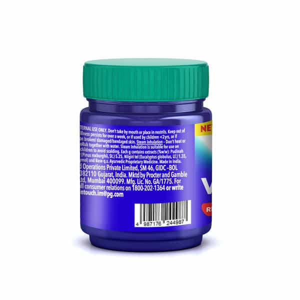 Vicks Vaporub Classic | Relief From Cold Cough | Headache & Body Pain 50 Ml