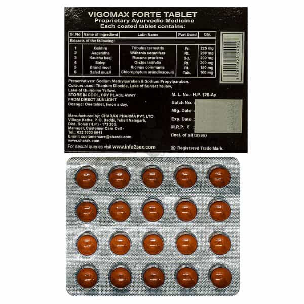 Charak Vigomax Forte | Strip | 20 Tablets