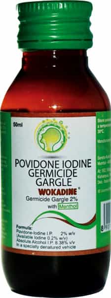 Wokadine 2% Menthol Bottle Of 50Ml Gargle