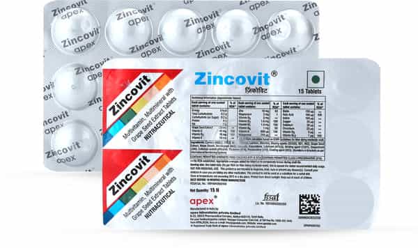 Zincovit Strip Of 15 Tablets (Green)