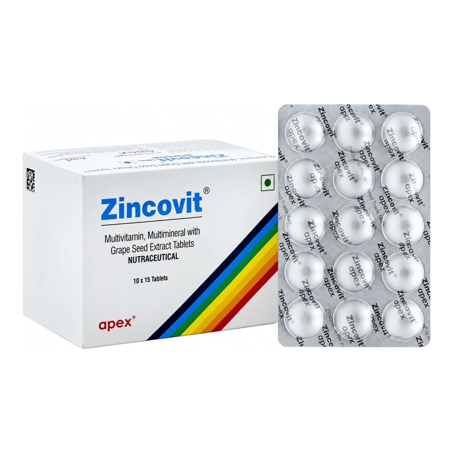 Zincovit Strip Of 15 Tablets (Green)