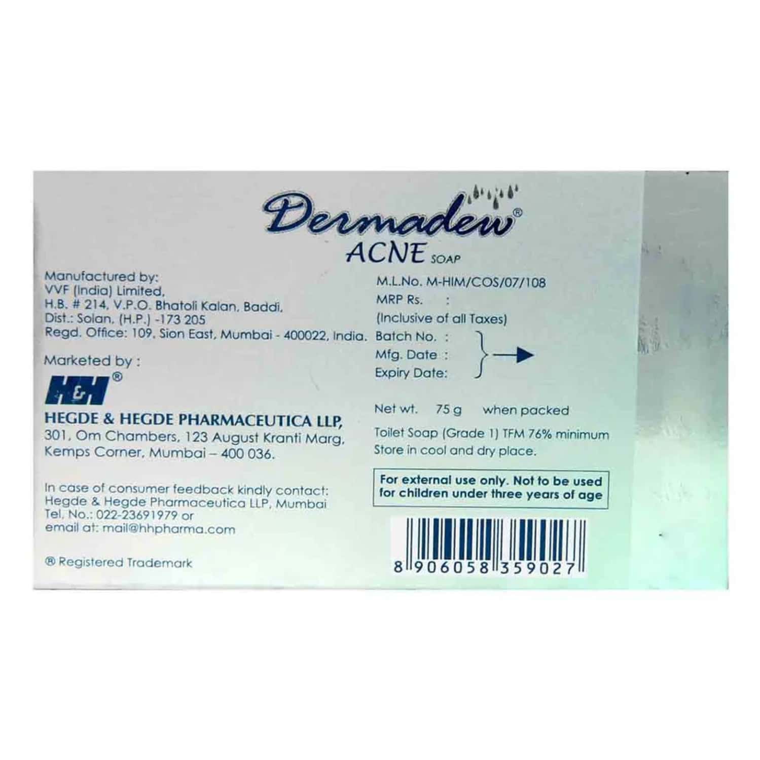 DERMADEW | ACNE SOAP |75 GM