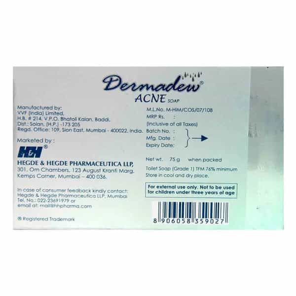 Dermadew Acne Soap 75Gm