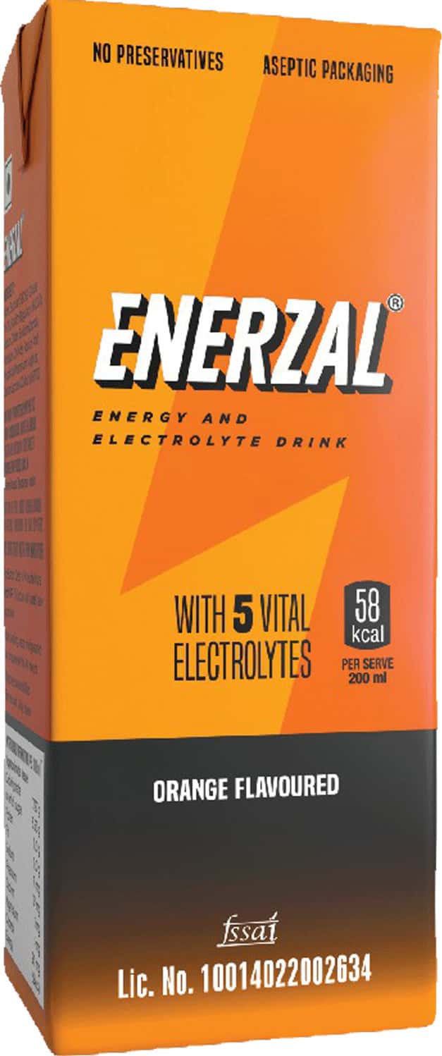 ENERZAL | ORANGE LIQUID | FOR REHYDRATION | TETRAPACK 200 ML