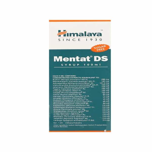 Himalaya Mentat Ds | Sugar Free | Syrup | 100 Ml