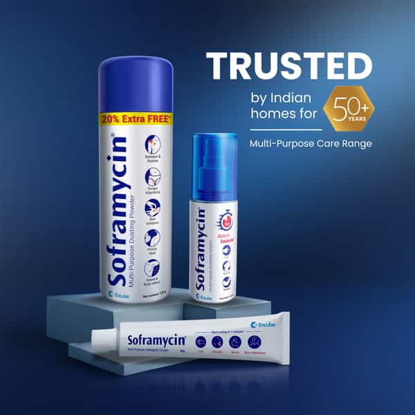 Soframycin Multi-Purpose Antiseptic Cream For Cuts | Wounds | Burns | Skin Infection | 30 Gm