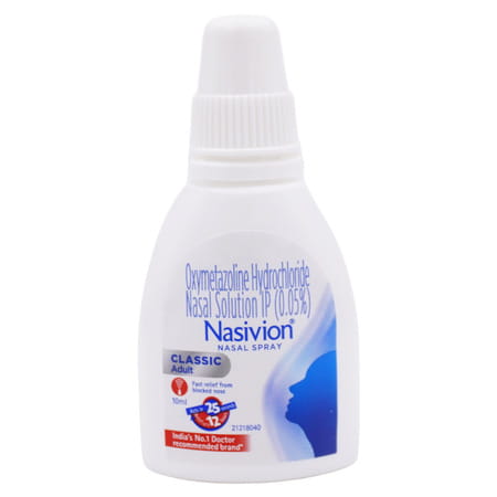 Nasivion Saline Gentle Relief From Blocked Nose Nasal Spray 10 Ml