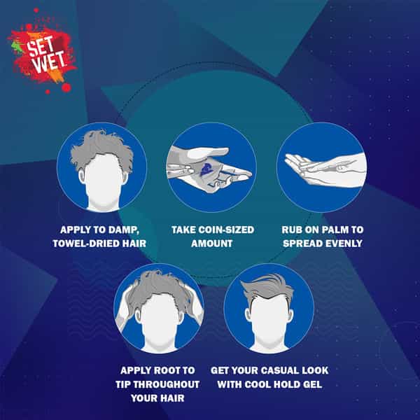 Set Wet Styling Hair Gel Cool Hold Tube - 100 Ml X 2